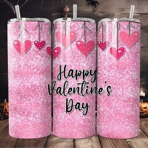 Handcrafted Happy Valentine 20oz tumbler